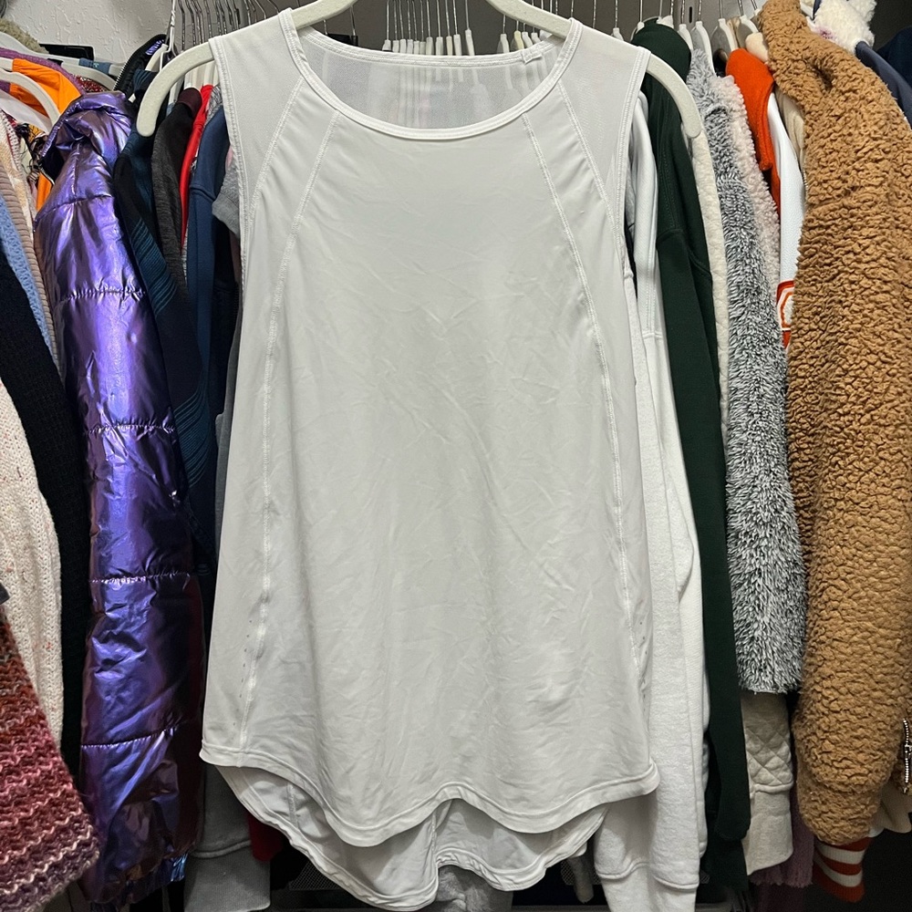 Lululemon White Sculpt Tank